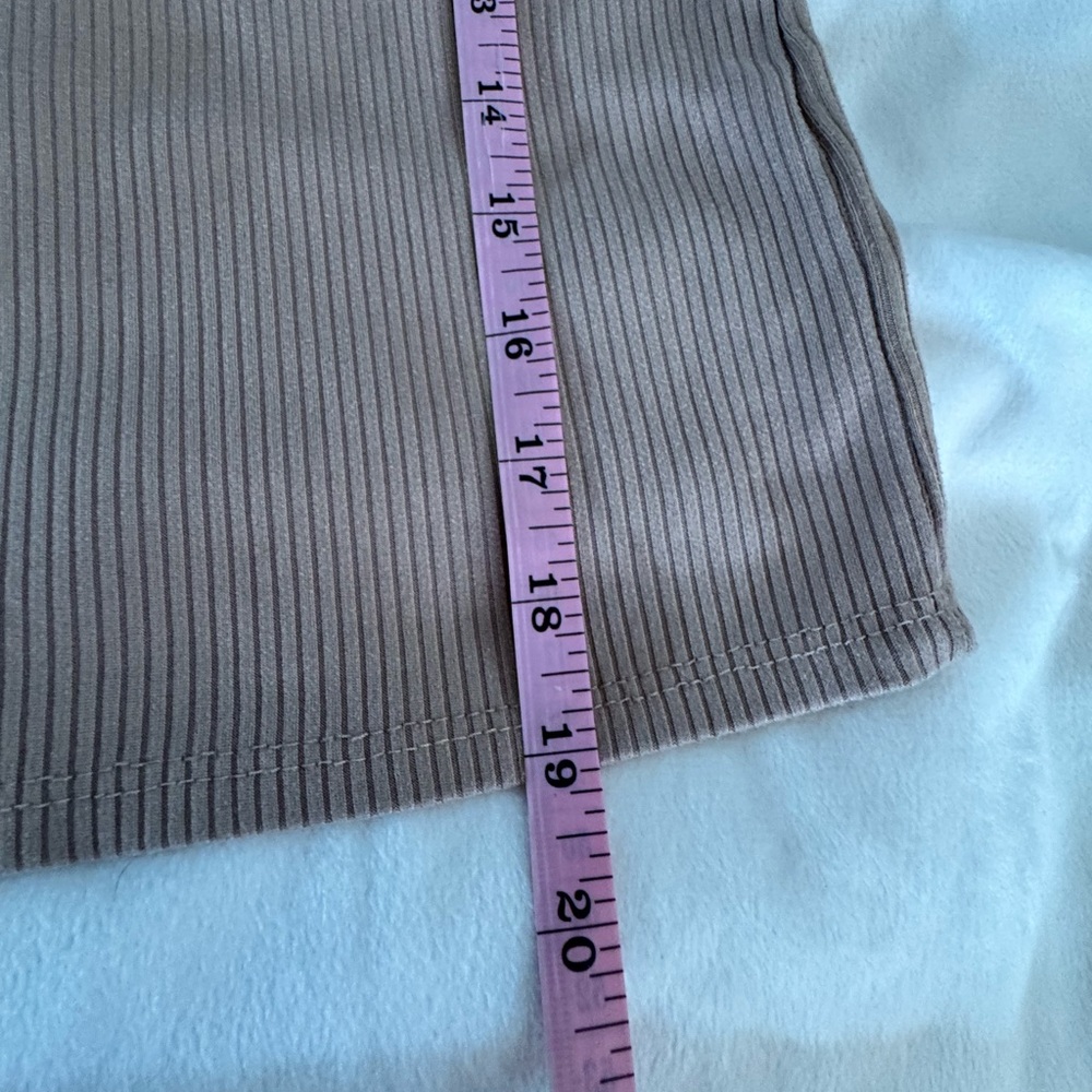 Olivia Rae Beige Ribbed Top - Picture 4 of 7